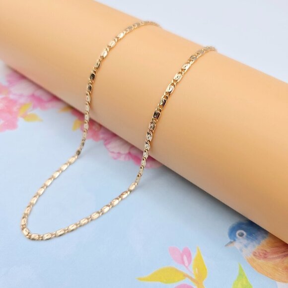 Elegant Box Link Rose Gold Chain Necklace for Men & Women, 19.7 Inch, XPNL0094 - Picture 2 of 11